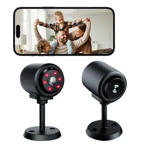 Wireless WiFi camera, 1080P high-definition home security camera with infrared night vision, rechargeable camera with mobile phone APP connection, mini camera, camera for pets, children and the elderly.