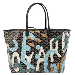 Pre-owned Goyard Chevron Print Canvas Tote Bags Saint Louis Lettres Camouflage Tote Bag Multicolor