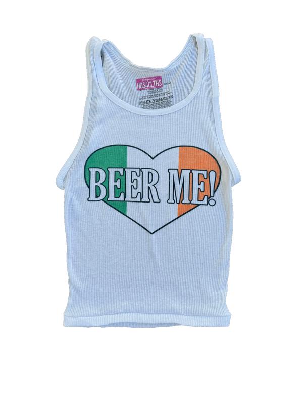 St Patrick's Day Clover Irish Flag Tank Top Ribbed Crop Top Graphic Tank 2000s Y2K Fratty