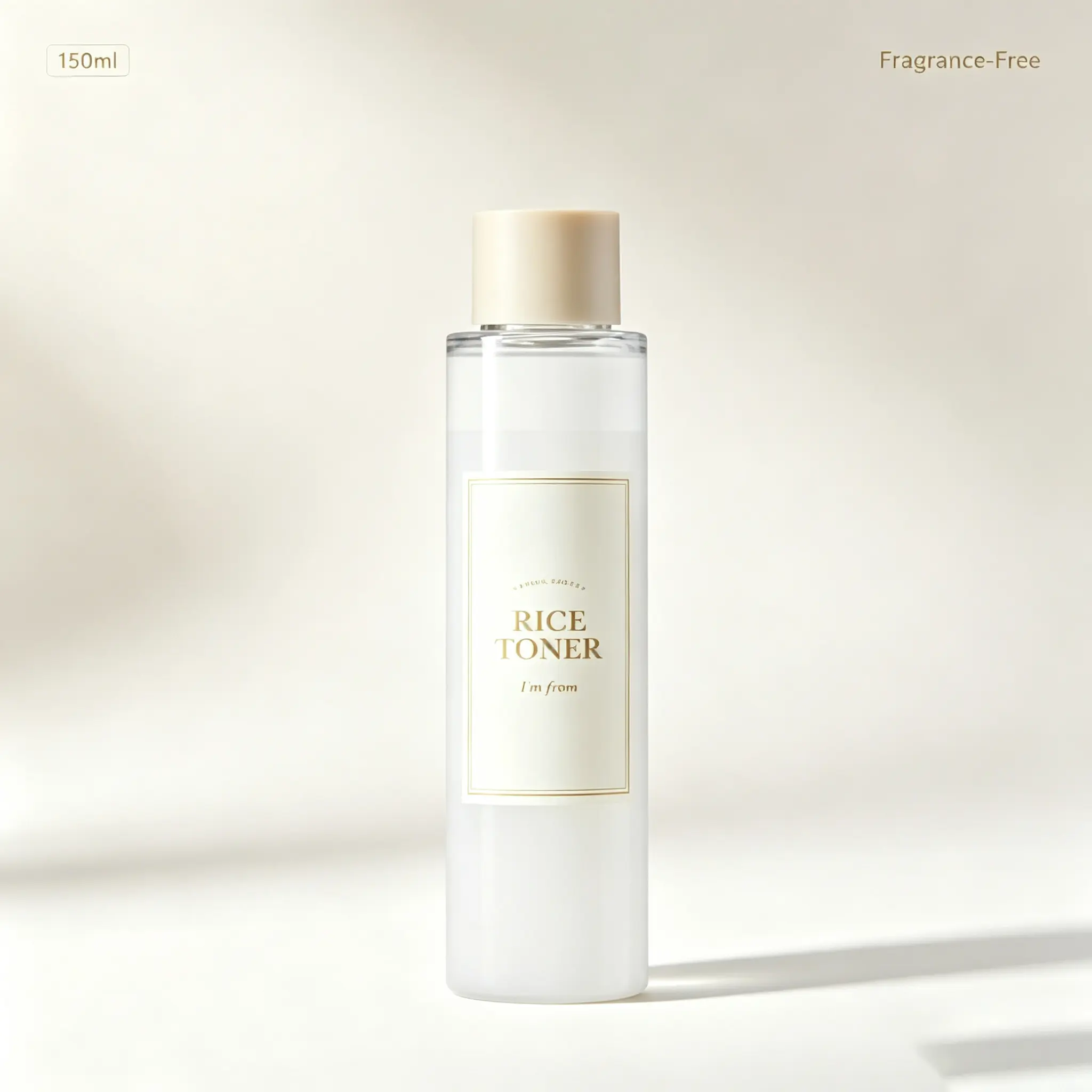 [I'm From] Rice Toner 150ml - 77.78% Goami Rice Extract, Hydrating Brightening Glass-Skin Korean Skincare Toner, Vegan Fragrance-Free for Dry Dull Skin