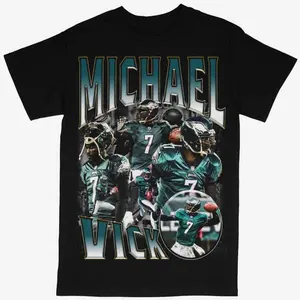 Michael Vick T-shirt For Men Women, For Fans Unisex Casual Streetswear Top Philadelphia Eagles Football