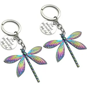 Dragonfly Gifts for Women, Dragonfly Keychain Womens Keyring, Encouragement Gifts For Girls Woman Dragonfly Lovers Keychain Jewelry Gift Dragonfly Decor Birthday Christmas Gifts
