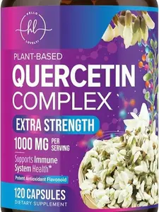 Quercetin Supplement 1000mg - Natural, Plant-Based Support for Immune, Cellular, Respiratory & Seasonal Changes - Extra Strength Quercetin Dihydrate from Sophora Japonica - 60 Veggie Capsules Healthcare Vitamin