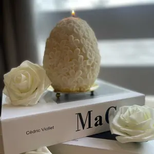 Floral Egg Candle Decor