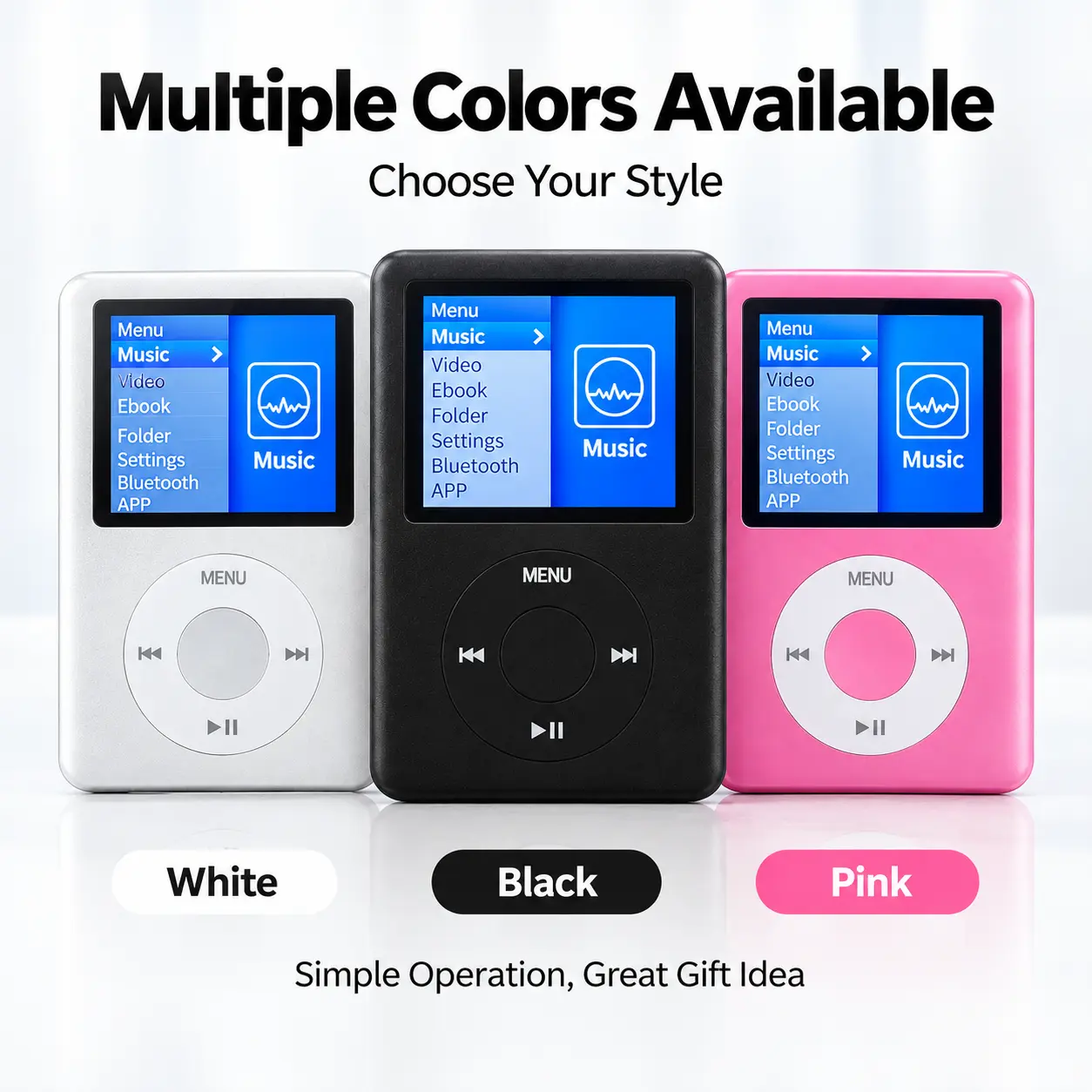 Portable MP3 Player with Headphone Compatibility, Multiple Practical Functions, Simple Operation, Ideal Gift for Audio Enthusiasts