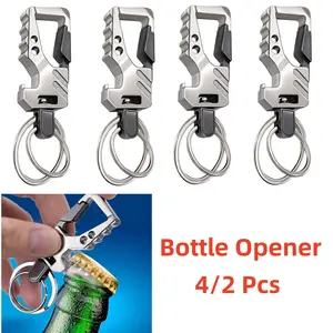 A Set of 4/2 Pcs Car Keychain with Bottle Opener,Multifunctional Pendant,Suitable for Both Men and Women,Idearl for Bar,Home,Kitchen,Party,Restaurant,Halloween Christmas Party Gifts,Hand Tools Kits