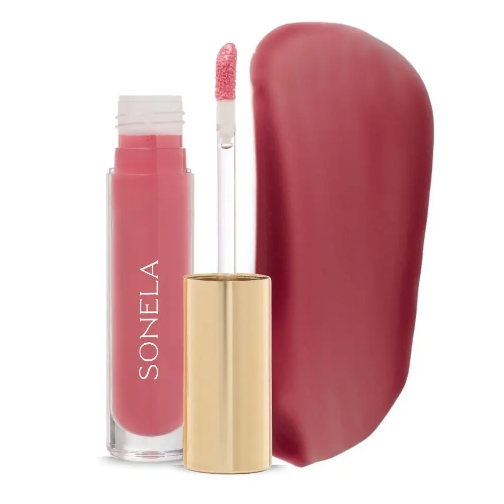 Peptide Lip Plumping Gloss by Sonela | Acne Safe, Hydrating, Natural Looking Lip Gloss with Hyaluronic Acid & Avocado Oil for Smooth, Fuller Lips | Everyday Glossy Makeup Essential Blend Lightweight Moisturizer | Science Backed Makeup | Hypoallergenic