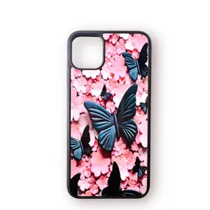 3D Pink And Black Butterfly IPhone cases