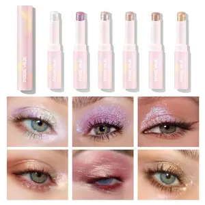 Aura Blitz Crystal Jelly Highlight Eye Shadow Stick Super Shiny Multi-Color Highlighter for Everyday Special Occasions Compact Smooth Application Glitter Palette
