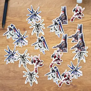 Stickers Pack 20 Pcs Gundam Waterproof Luggage Skateboard Seed Bumper Freedom Aesthetic Gundam Bike Bottle Laptop Car Water Guitar Vinyl Colorful
