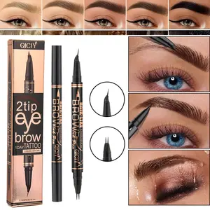 2-in-1 eyebrow pencil, eyeliner pen, Brow Enhancer, waterproof, sweat proof, anti smudge, durable, non fading, non caking, smooth and natural makeup effect, Eyebrow Makeup Products