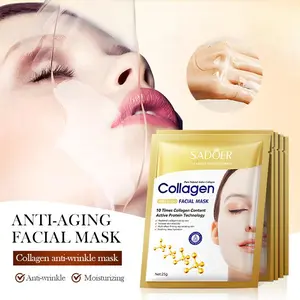 5pcs SADOER Hydrating Collagen Face Mask Set - Moisturizing Facial Sheet Masks