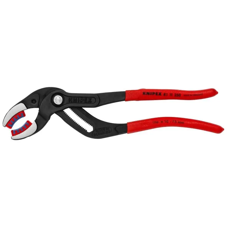 KNIPEX (81 11 250 SBA) 10" Pipe Gripping Pliers-Replaceable Plastic Jaws