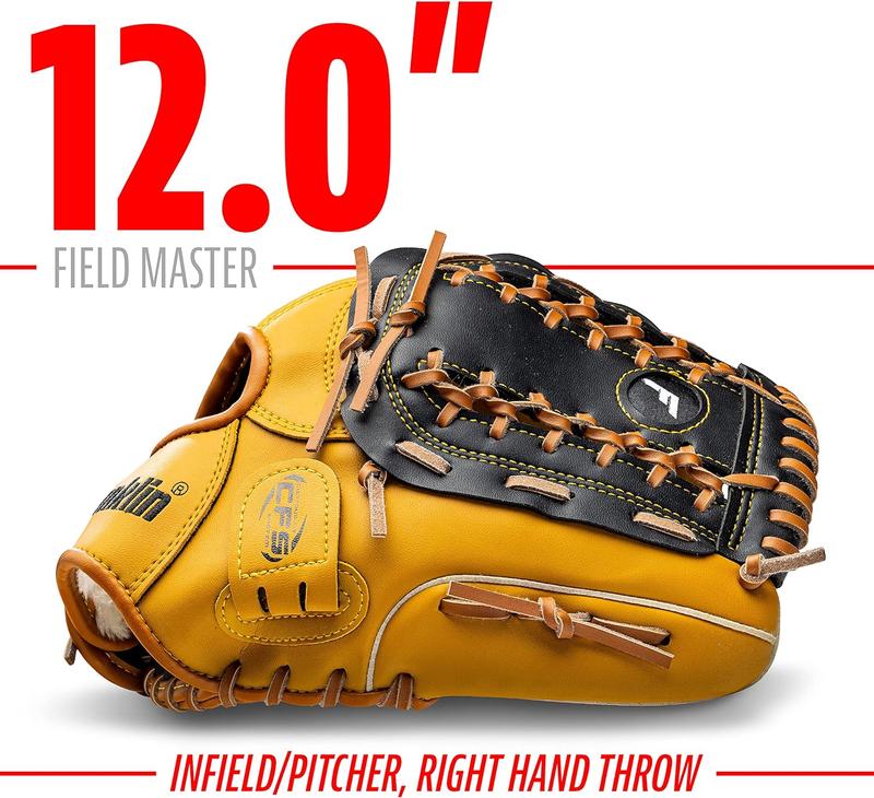 Franklin Sports Baseball + Softball Gloves - Field Master Adult + Youth Baseball + Softball Gloves - Right Hand + Left Hand Gloves - Infield + Outfield Mitts - Multiple Sizes + Colors Franklin Sports