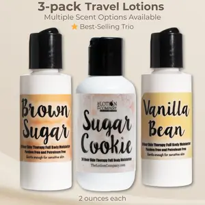 Travel Size 2 oz Body Lotion Trio | 3-Pack Gift Set | Assorted Scents Travel Size 2 oz Body Lotion Trio | 3-Pack Gift Set | Assorted Scents