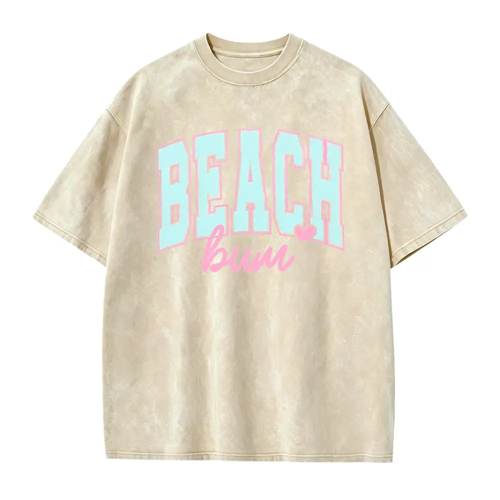 Washed T-shirt-Apricot