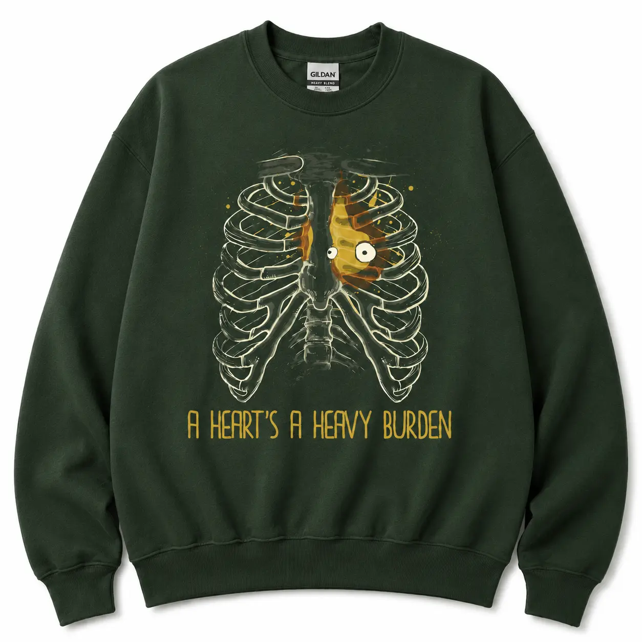 Calcifer A heart's A Heavy Burden T-shirt,Sophie quote shirt, howl's moving castle shirt, Ghibli studio shirt Top Womenswear Streetwear Summer