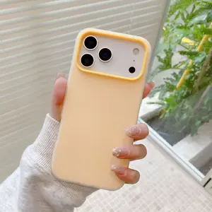 JIACC Candy Color Skin-Feel Jelly Phone Case matte 2-in-1 design for iPhone 17/16/15/14/13 Air/Pro/Pro Max/Plus, Soft TPU, Cute Minimalist Pink & White & Blue, Gifts for her/he
