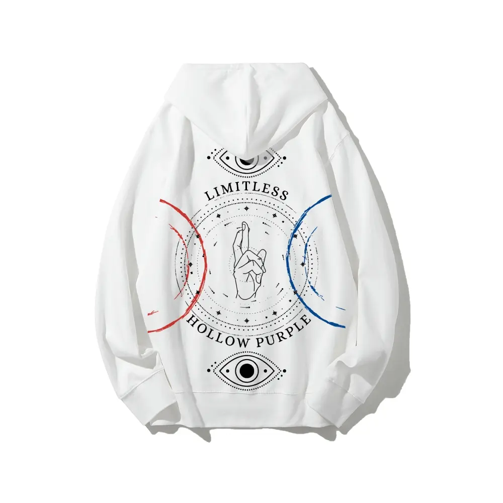 Jujutsu Kaisen Gojo Satoru LIMITLESS HOLLOW PURPLE Domain Hoodie Anime Streetwear Unisex Gift