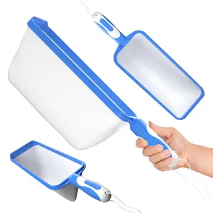 The Skimmie Swim-N-Scoop Multi-Purpose Skimmer Tool with Fine Mesh & Durable ABS Plastic for Hot Tubs Fountains Kiddie Pools Above Ground In-Ground Pools Cold Plunges