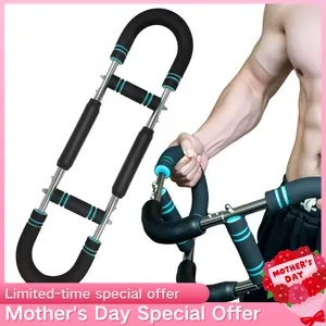 Twister Arm Exerciser Adjustable Spring Workout Bar for Forearm Triceps Chest Strengthener Portable Home Fitness Equipment U60-100lbs Kit