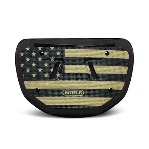 BATTLE "USA Diamond" Chrome Football Back Plate High-Impact Foam Interior Curved Design for Max Energy Disbursement Universal Fit