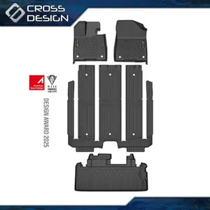 CROSSDESIGN Floor Mats & Cargo Liner fits Toyota Sienna 2021-2025 for 7 Seat LE/XLE/XSE/LTD
