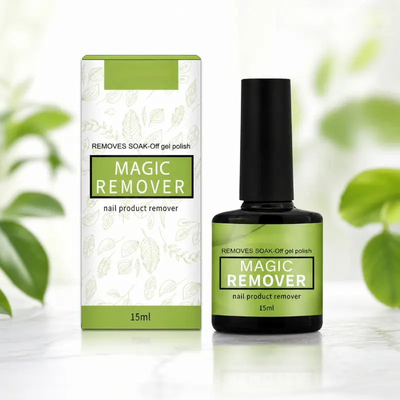 Acetone Nail Polish Remover 0.51 fl oz | Fast Gel Polish Remover for Artificial Nails, Glitter Polish & Nail Glue | Fragrance-Free Gentle Nail Care