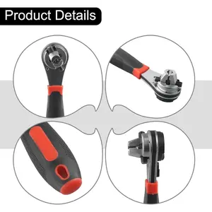 Adjustable Ratchet Wrench, For 6-22mm Screw,Multifunctional Ratchet Wrench With Non-slip Handle Small Large Spanner Wrenches Hand Tool durable impact O-Ring Pick-Up Hook and Pick Set Capacity Metal Toolbox big kit