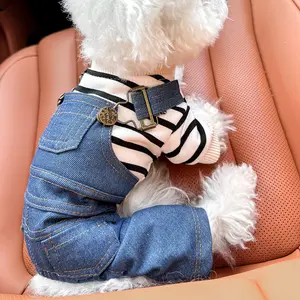 New style breathable pet overalls,Comfortable and cute dog jumpsuits, Pet clothing for dachshunds and French bulldogs, Halloween Puppy Funny Role Play Costume