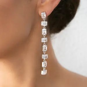 SIDORA BAGUETTE DROP EARRINGS