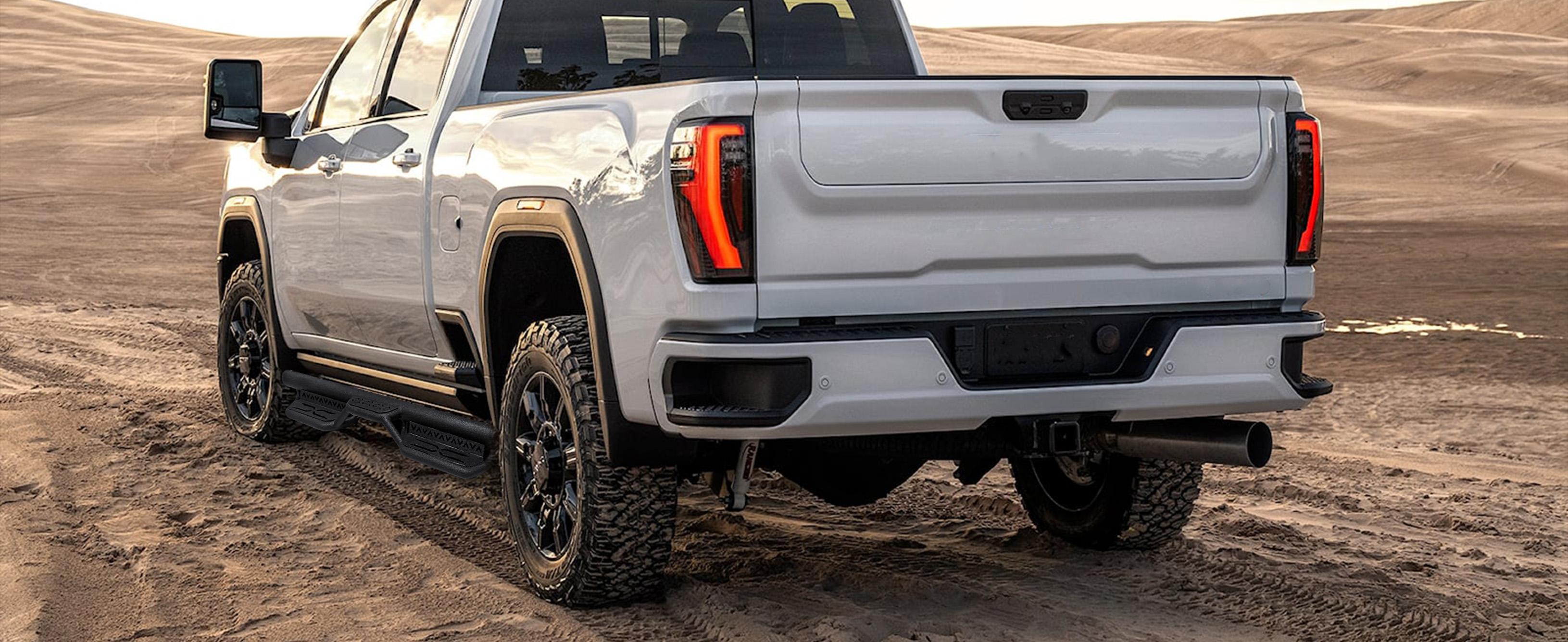 【EYOUHZ】Carbon Steel 2-Tier Wave Pattern Bolt-On Crew Cab Running Boards, Automotive Side Steps for 2019-2026 Chevy Silverado/GMC Sierra 1500 (Excl 2019 1500 LD/Limited), 2020-2026 GMC Sierra 2500HD 3500HD Truck Accessories