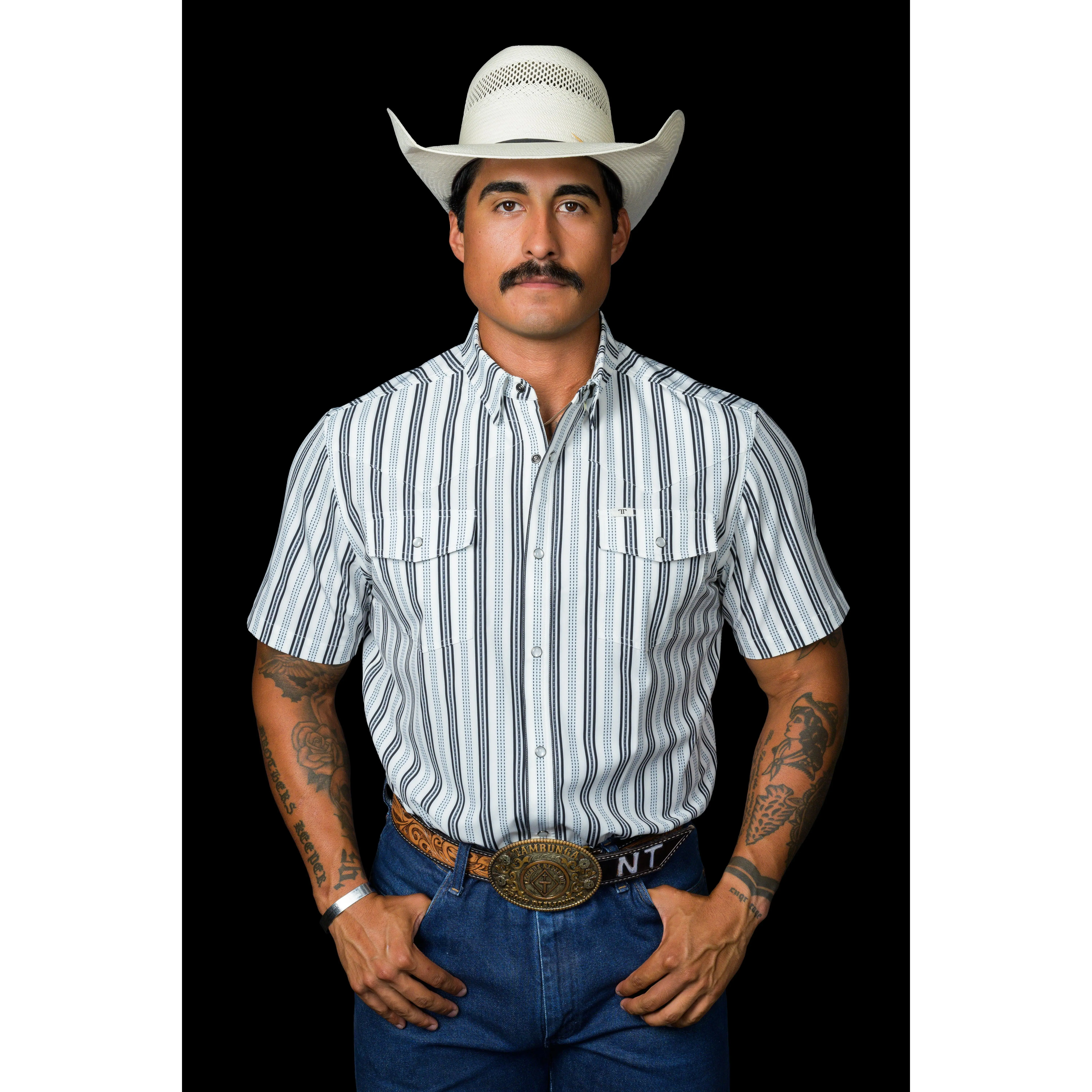 The Jake in White - Short Sleeve Pearl Snap (FINAL SALE)