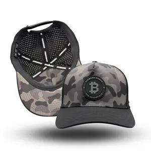 EFM Essentials Bitcoin Camo Hydro Performance Hat Unisex Hydro-Performance Fabric Secure Adaptive Fit Breathable Sweat-Resistant Durable Easy to Clean Modern Design