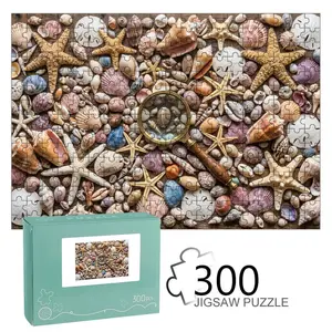 Vibrant Ocean Seashells & Starfish Jigsaw Puzzle, Detailed Beach - Themed Design, Premium Material, Ideal for Home Decor & Puzzle Enthusiasts