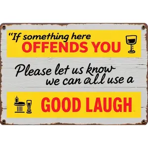 Metal Tin Sign 12x8 Inch for Bar Club Home Wall Rustic Vintage Style Decor Backyard Shed Wall Historical Durable Premium Material Pre-Drilled Holes Easy Setup