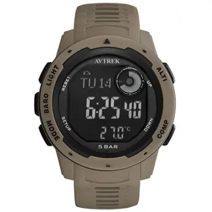 AVTREK Tactical Digital  with Compass,50M Waterproof Pedometer, Digital Altimeter Watch for Outdoor Hiking/Climbing