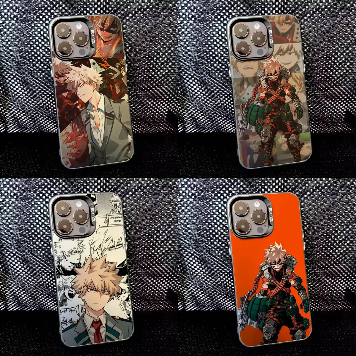 My Hero Academia Anime Artistic Smartphone Cover - Retro Black Matte Hard Accessories, Shockproof Anti-Fall Protector for iPhone 17/16/15/14/13/12/11 Pro Max Plus, Style 1 Christmas Gift, Protection, Iphone 16 Plus