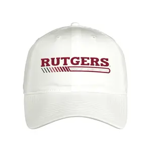 adidas Mens Rutgers Scarlet Knights Coach Slouch Adjustable Cap  - White