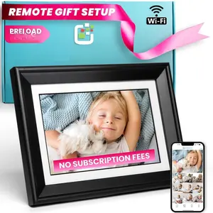 No Subscription, 10in WiFi Digital Picture Frame, Email App Web,  Company, 32gb  Screen, Play Videos up to 5min