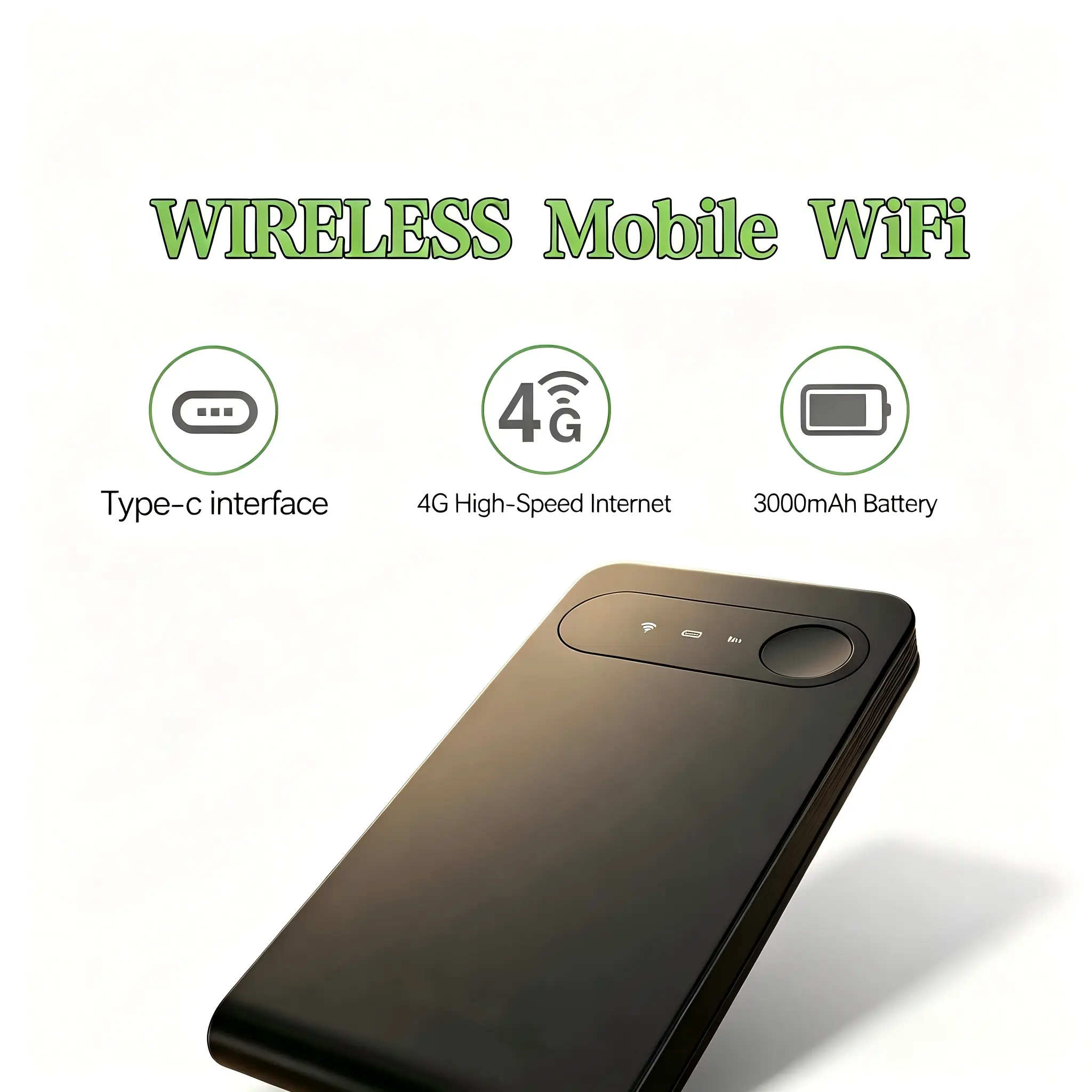 ECOVOX 4G LTE Portable WiFi Hotspot, No Contract Pay-As-You-Go MiFi, Multi-Carrier, Connect 9 Devices, Free 1GB Global Data, 13H Battery for Travel Camping Truck Remote Work Card Phone