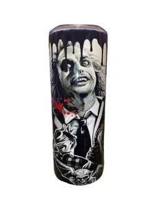 Black Paint Drip - Beetlejuice - Beetle Juice - 20oz Skinny Straight Sublimation Tumbler - Amy's Tumbler Junkies - Your Favorite Tumbler Shop!