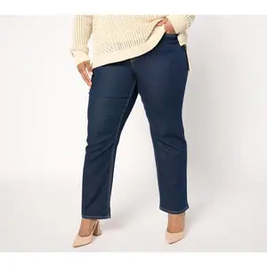 Me by Jennie Garth Petite Indigo Johnny Straight Leg Jeans