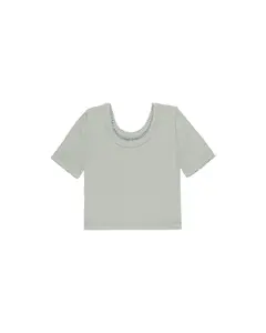 Seafoam Pointelle Tee