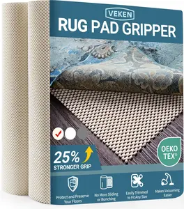 Rug Gripper Pad for Hardwood Floors, Non Slip Rug Pads for Area Rugs, Thick Rug Grippers for Tile Floors, Under Carpet Anti Skid Mat, Keep Your Rugs Safe and in Place, 2x3 Ft