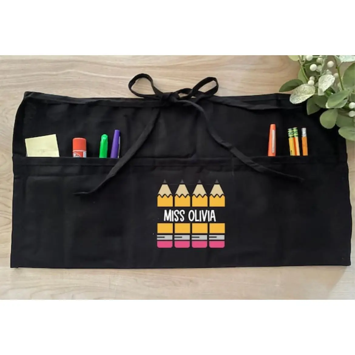 Personalized Teacher Apron with pockets Gift