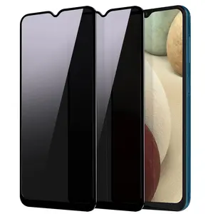Privacy Screen Protector for Samsung Galaxy A12/A13/A13 LTE/A32 5G/A03S/A02S, Upgraded Anti Spy Anti Peeping Tempered Glass Protector, 2-Pack (Black)