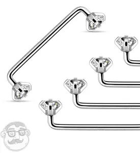 CZ Prong Stainless Steel Internally Threaded Surface Bar
