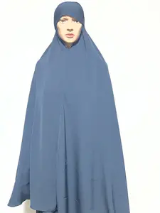 Elegant 2 Pieces Hijab with Long Sleeve Dress for Women Comfortable Eid Collections