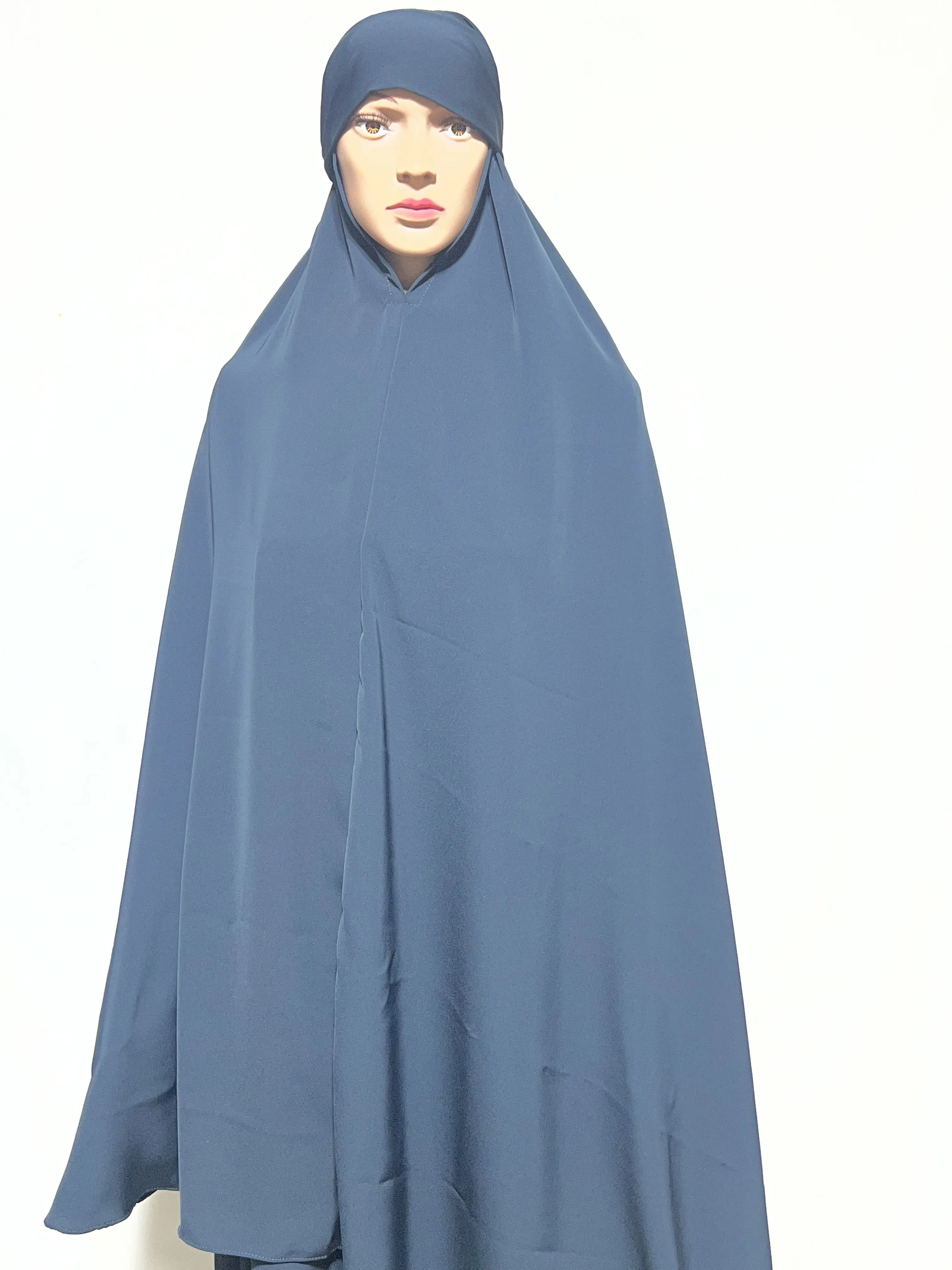 Elegant 2 Pieces Hijab with Long Sleeve Dress for Women Comfortable Eid Collections